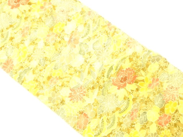 JAPANESE NAGOYA OBI / FLORAL PLANTS